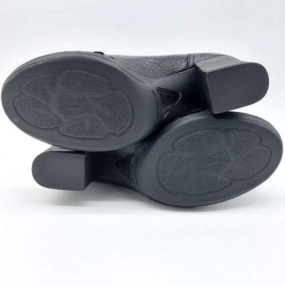 Born Boots Womens Sz 8.5 Black Leather Mireille Classic Block Heeled Platform - Picture 5 of 11